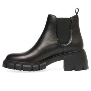 Steve Madden Howler Bootie Black Chunky Heel Combat Boots Size 8.5
